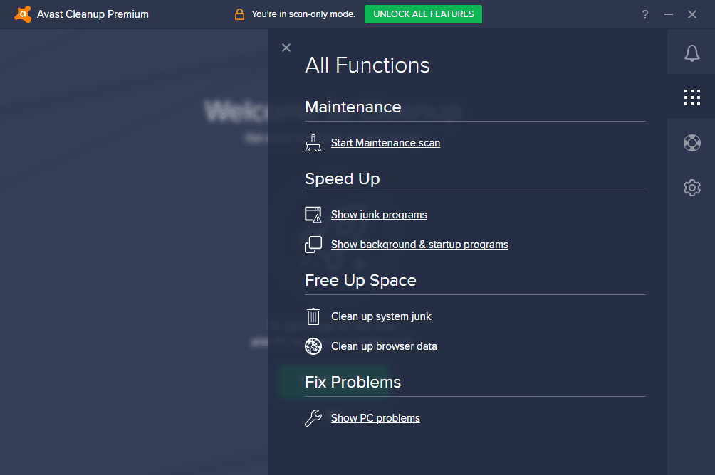 avast services tuning