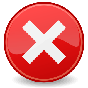 Example of an error icon